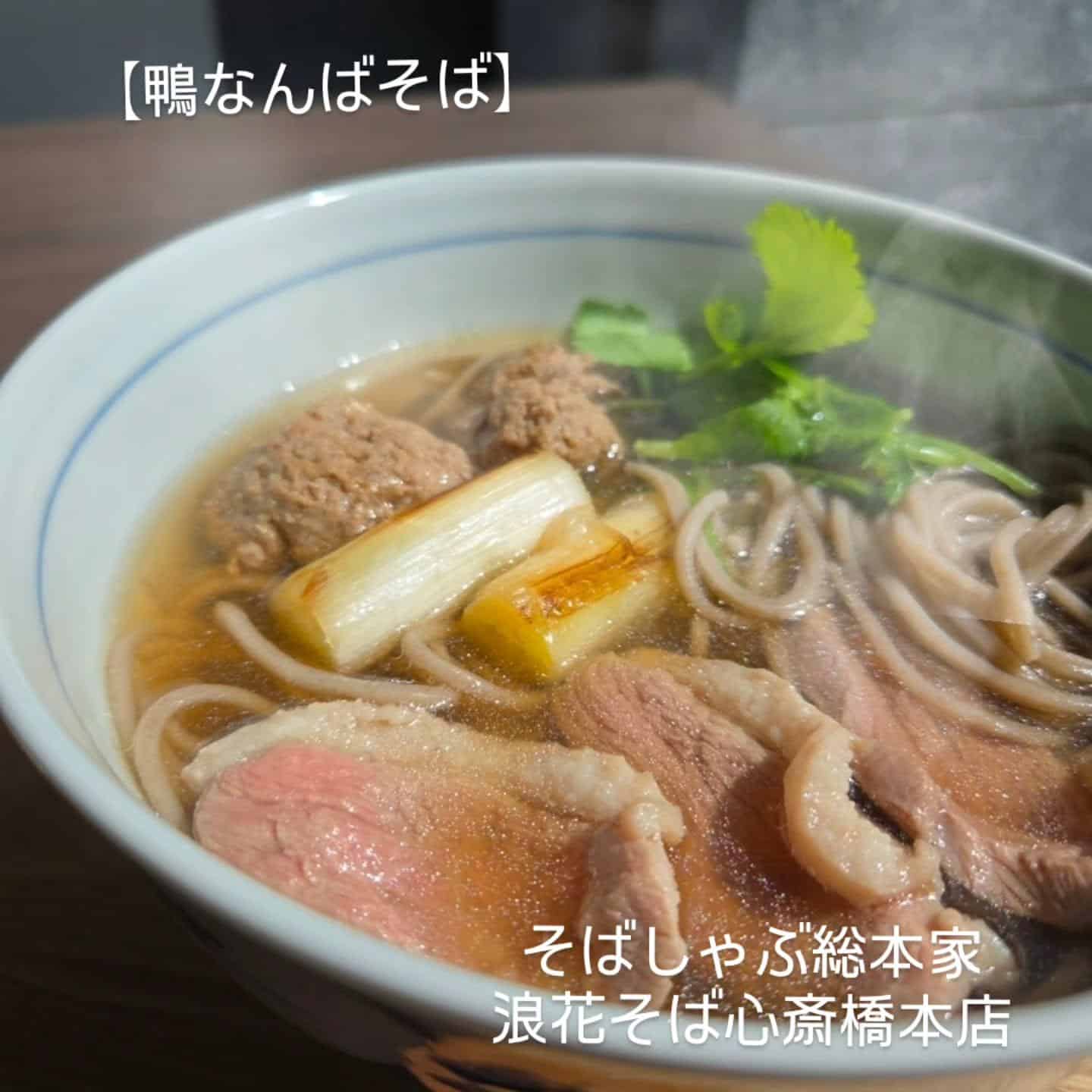 【合鴨肉/こだわり出汁/石臼製粉自家製そば】@そばしゃぶ総本家浪花そば心斎橋本店